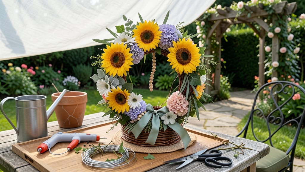 How to Make a Summer Wreath: Fresh Floral Arrangement That Lasts Weeks