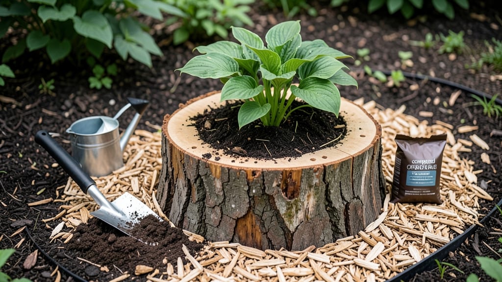 How to Make a Stump Planter: Upcycled Woodland Garden Oasis