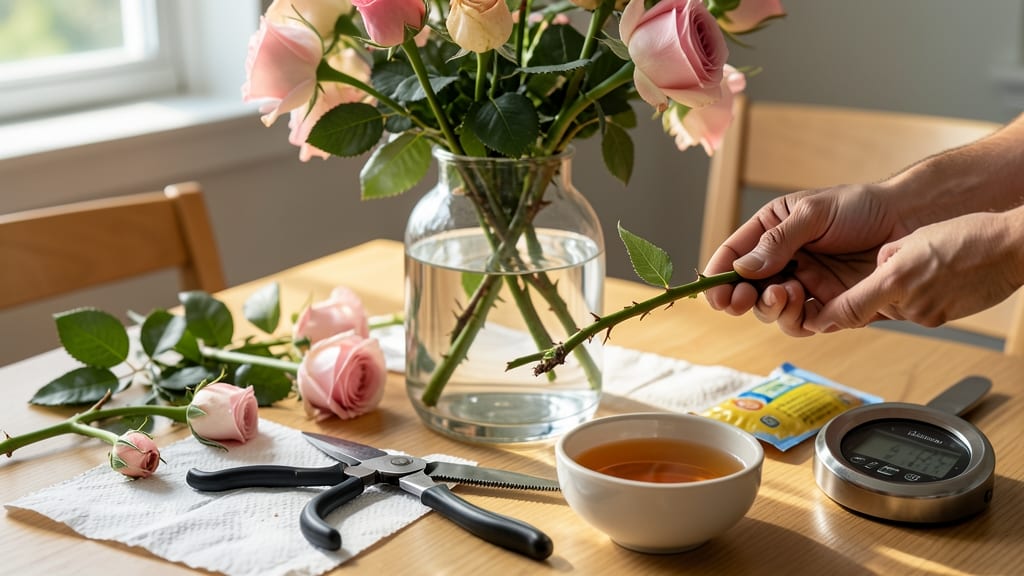 How to Get Roses to Open in a Vase: Hot Water Trick for Instant Blooms