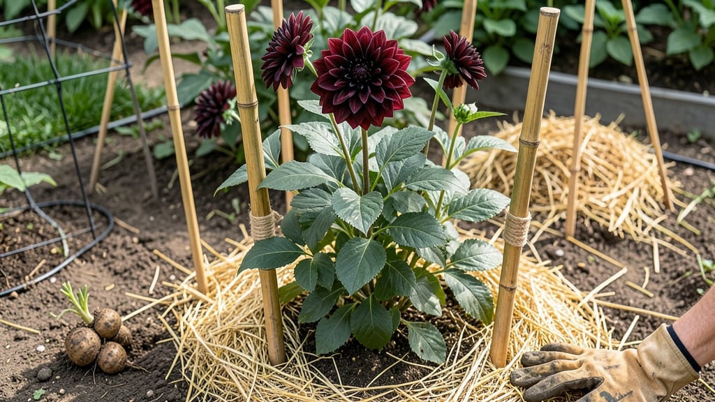How to Grow Tall Dahlias: Sturdy Stakes and Pruning Secrets for Towering Blooms