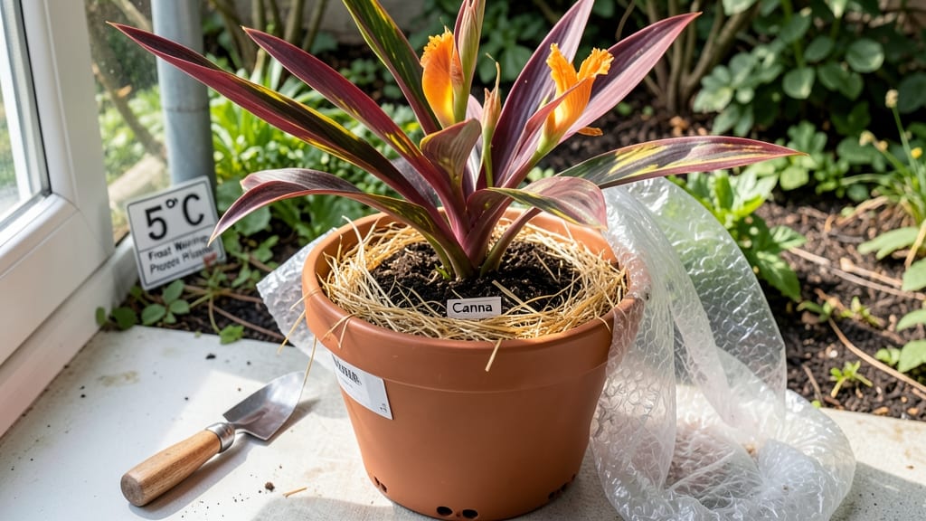 How to Overwinter Cannas in Pots Without Cutting: Boil-and-Pour Barrier That Preserves Roots Naturally