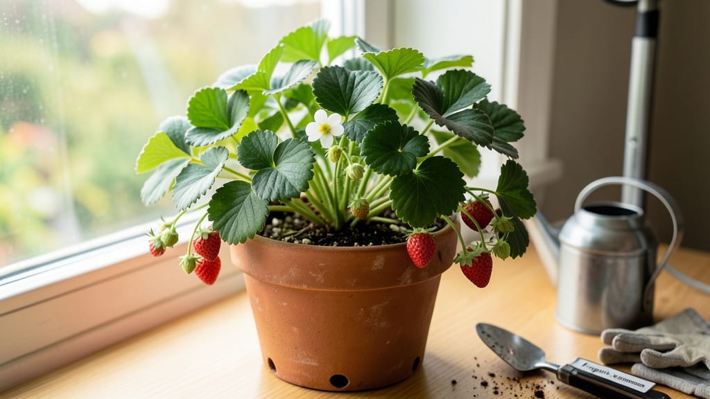 How to Grow Strawberries in Pots Indoors: Year-Round Harvests Without a Garden