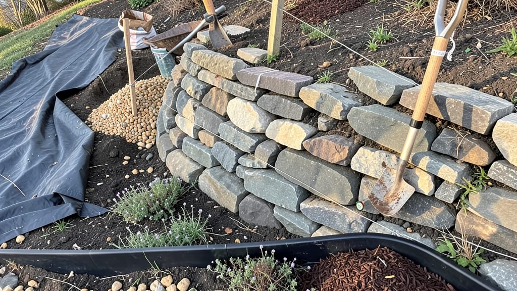 How to Build a Stone Flower Bed on a Slope: Terraced Beauty for Drainage and Display