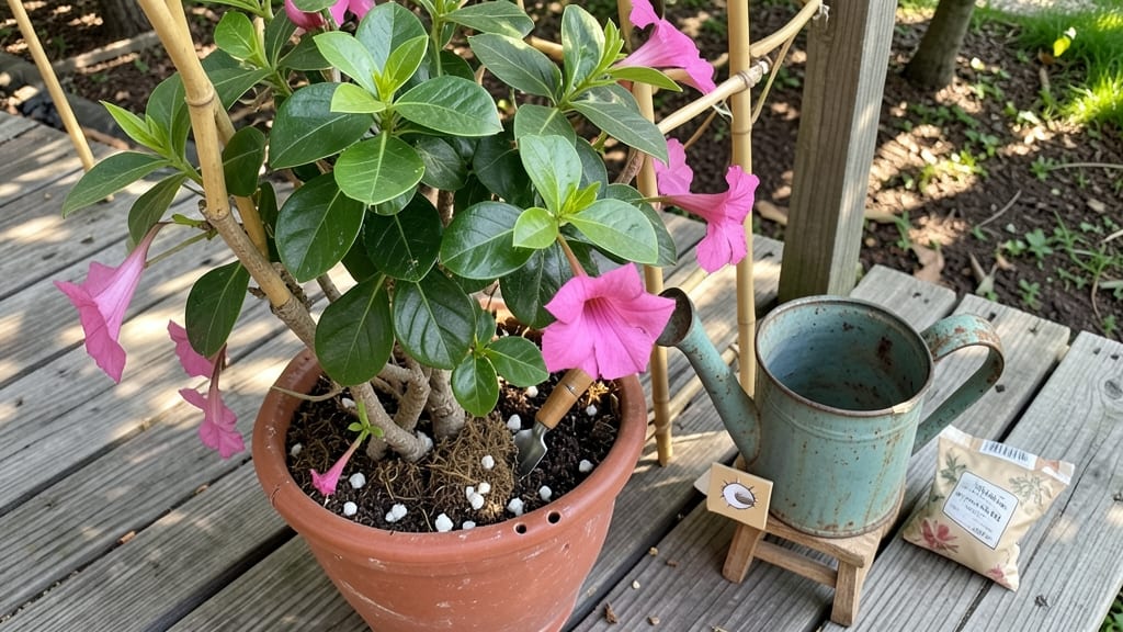 How to Care for Mandevilla in Pots: Sun-Loving Vines That Bloom Nonstop